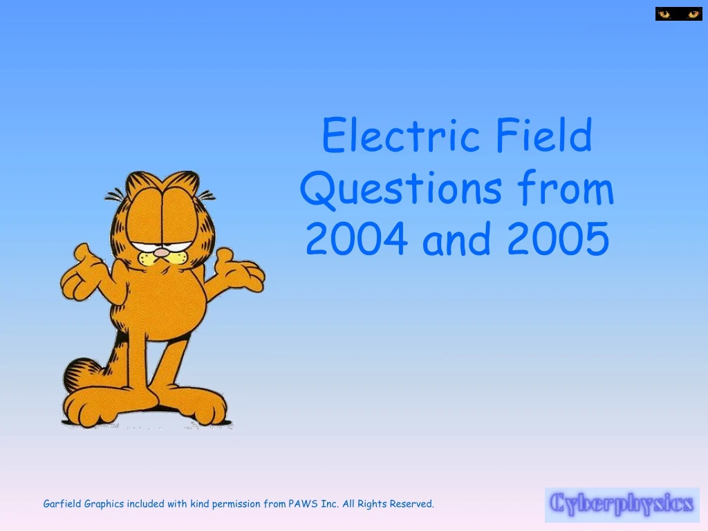 electric field questions from 2004 and 2005