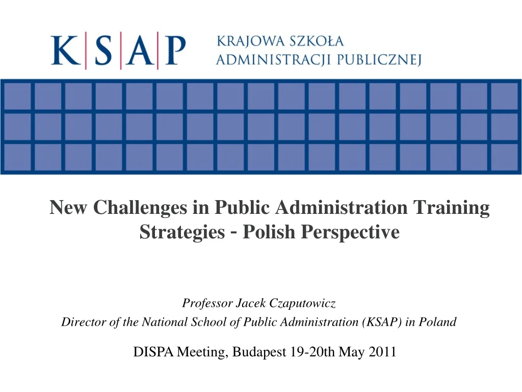 new challenges in public administration training strategies polish perspective