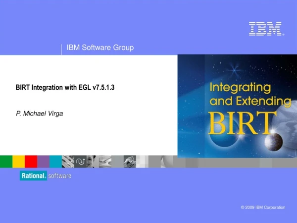 BIRT Integration with EGL v7.5.1.3