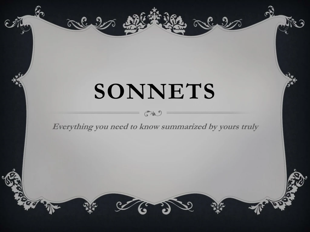 sonnets