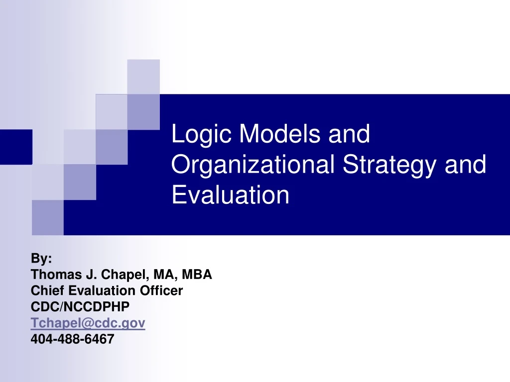 logic models and organizational strategy and evaluation