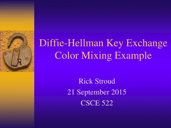 Diffie-Hellman Key Exchange Color Mixing Example