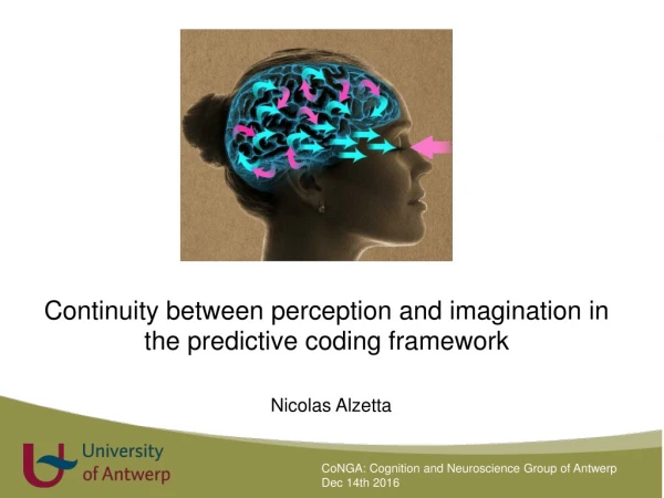 Continuity between perception and imagination in the predictive coding framework