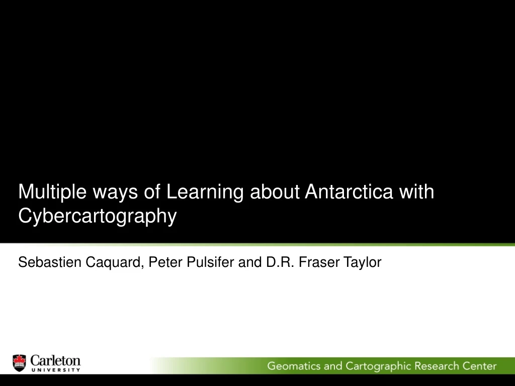 multiple ways of learning about antarctica with