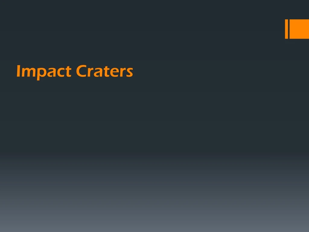 impact craters