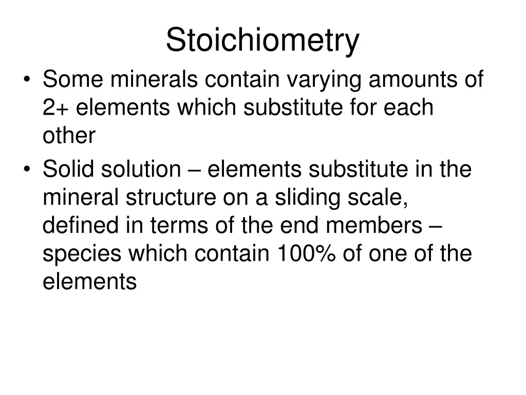 stoichiometry