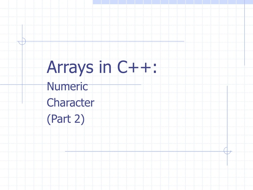 arrays in c numeric character part 2