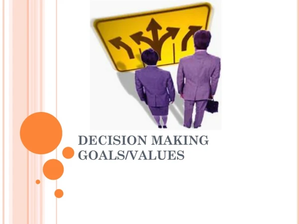 DECISION MAKING GOALS/VALUES