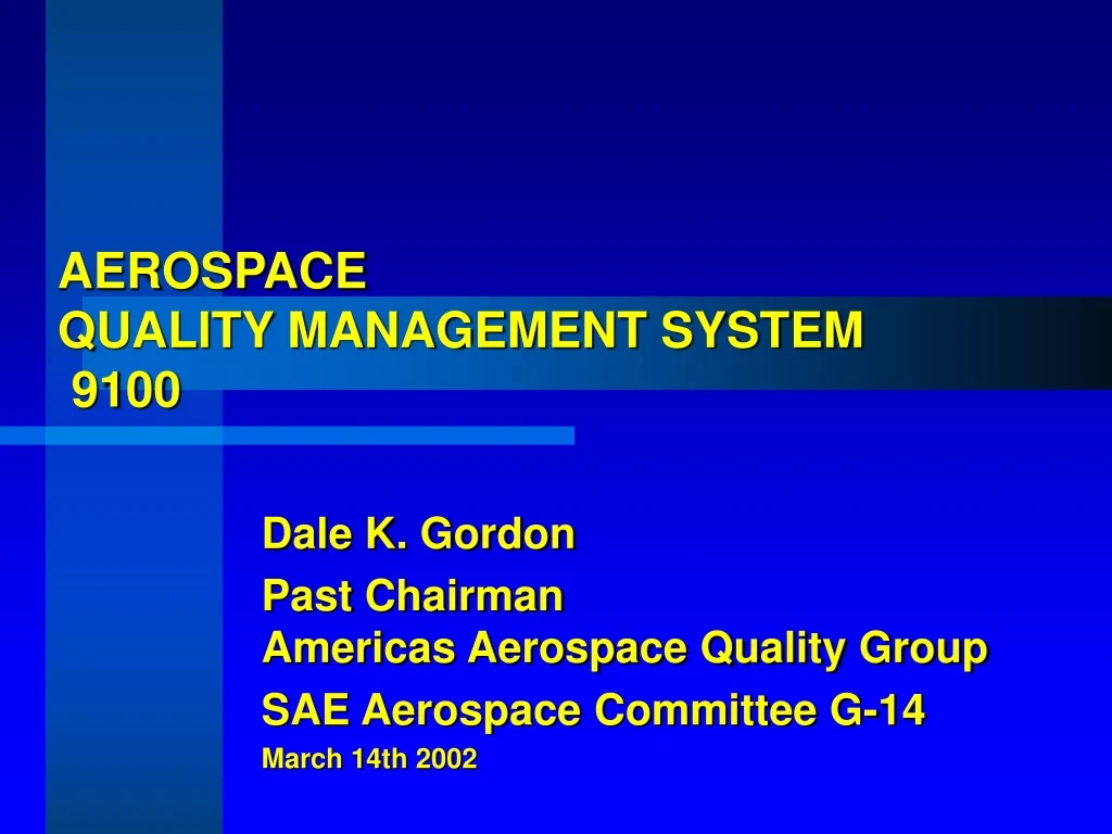 aerospace quality management system 9100