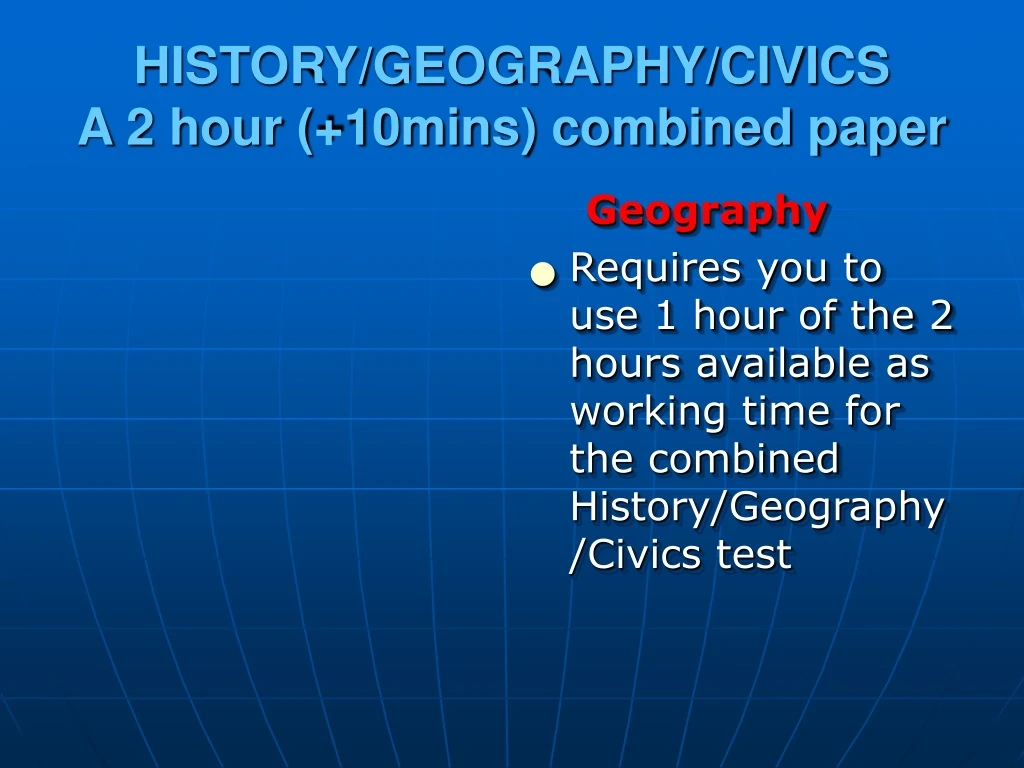 history geography civics a 2 hour 10mins combined paper