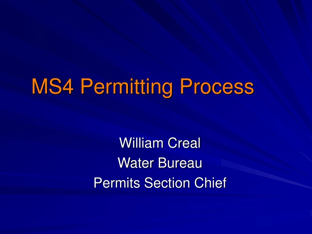 ms4 permitting process