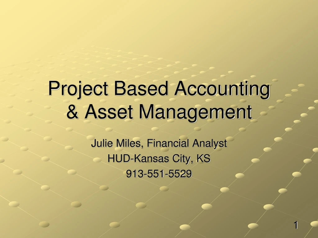 project based accounting asset management