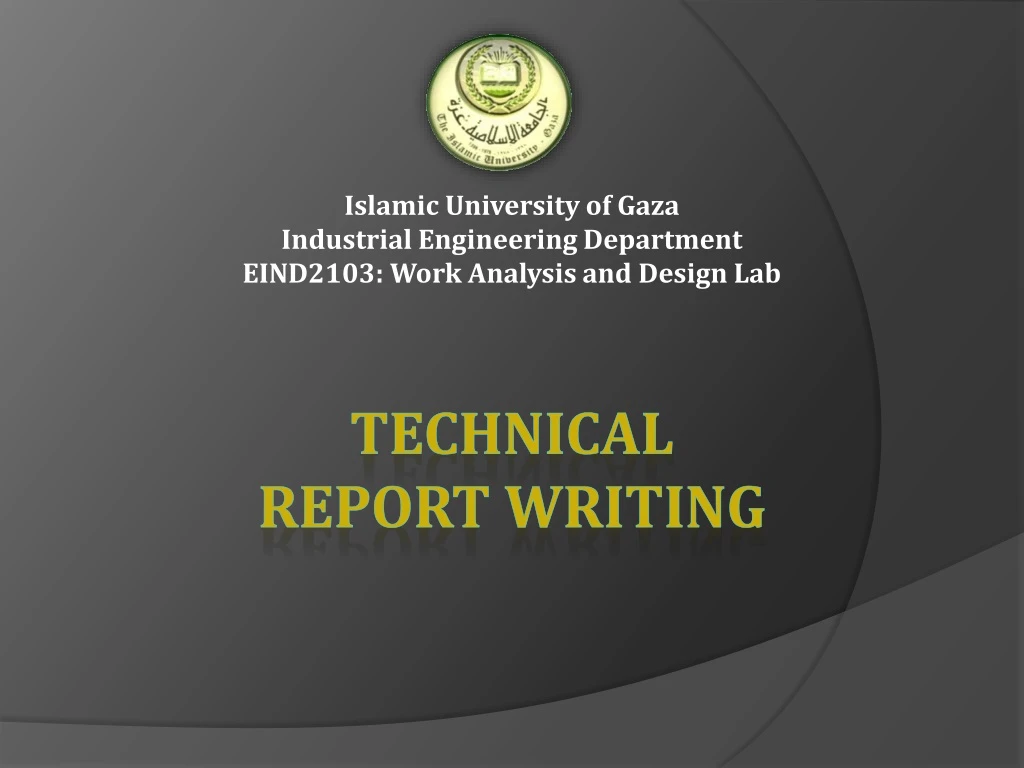 technical report writing