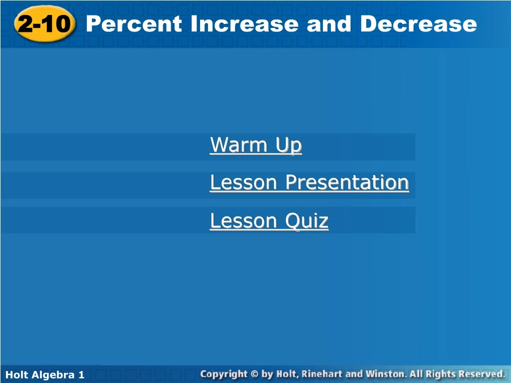 percent increase and decrease