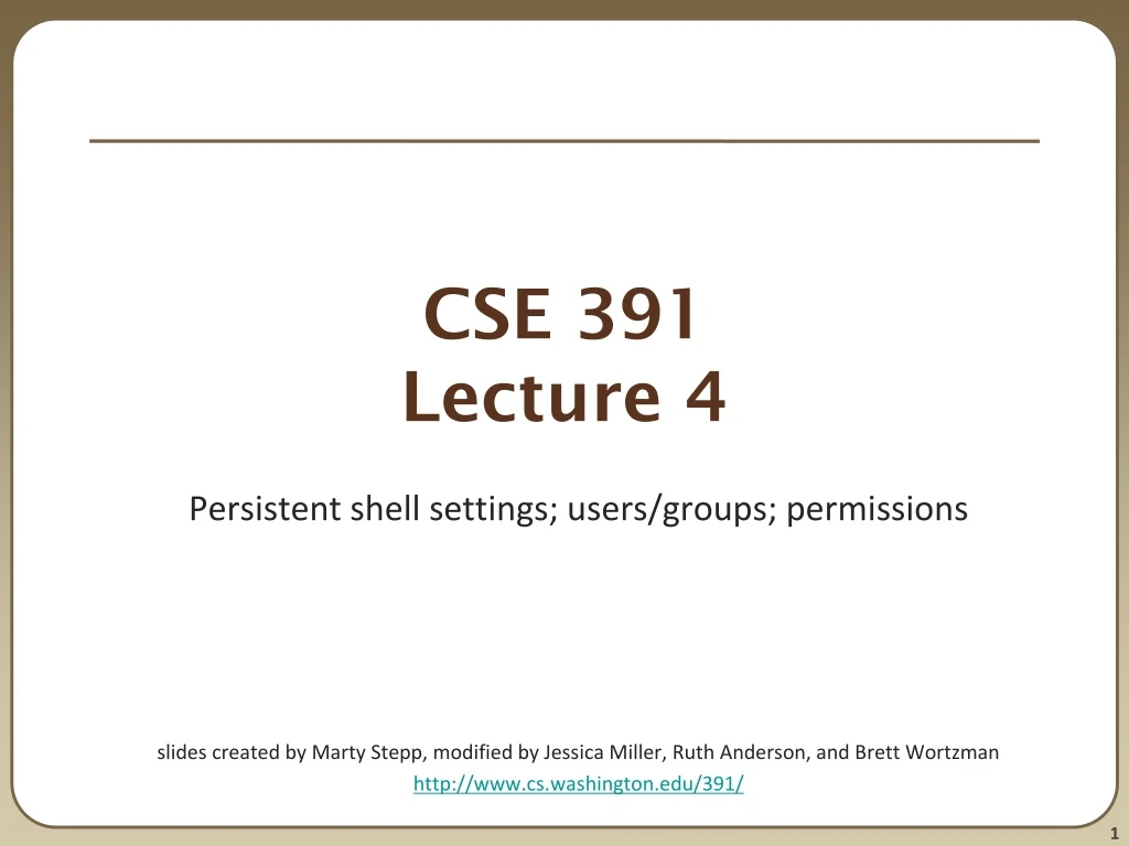 cse 391 lecture 4