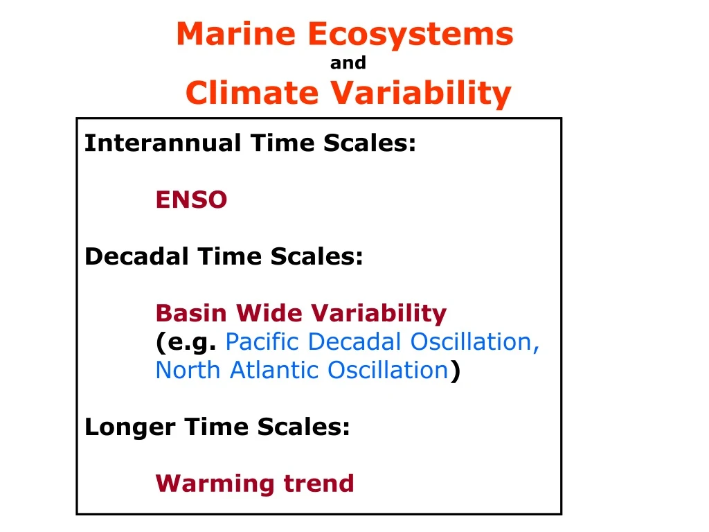 marine ecosystems and climate variability