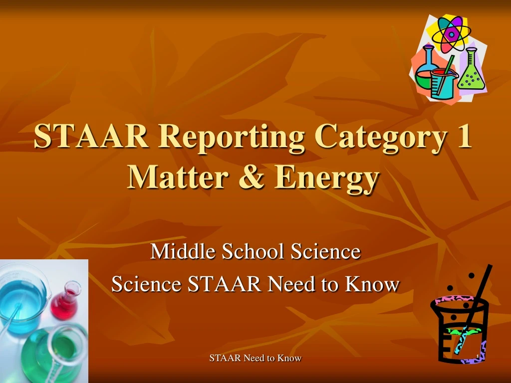 staar reporting category 1 matter energy