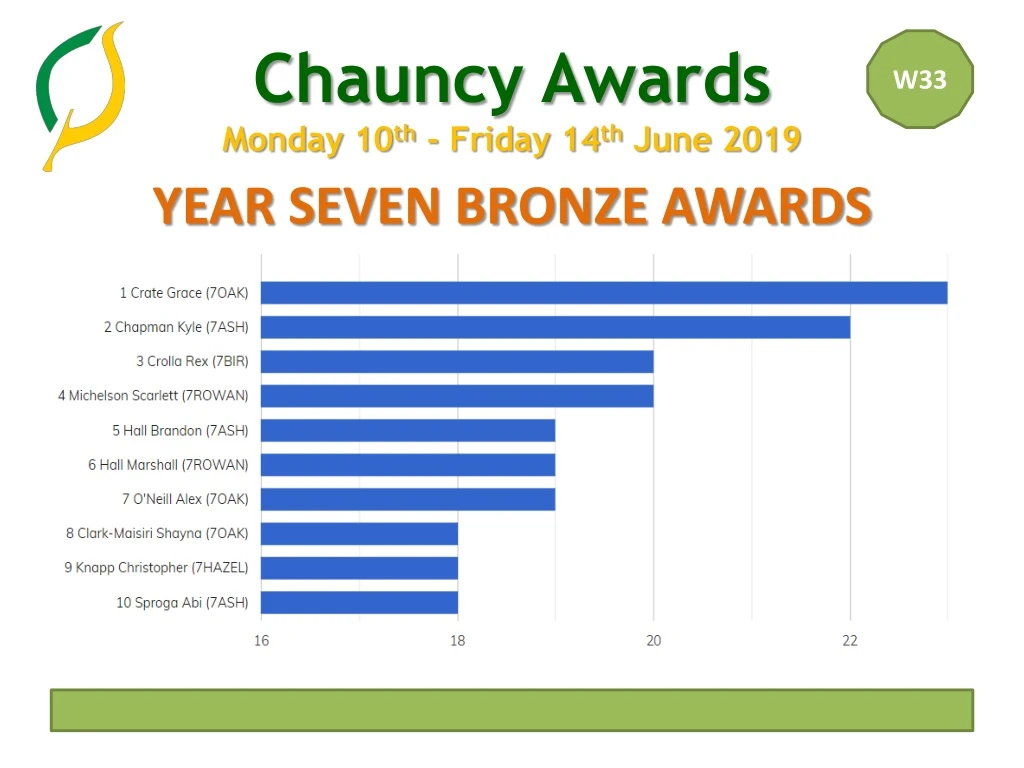 year seven bronze awards