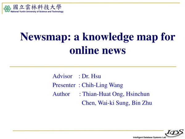 Newsmap: a knowledge map for online news