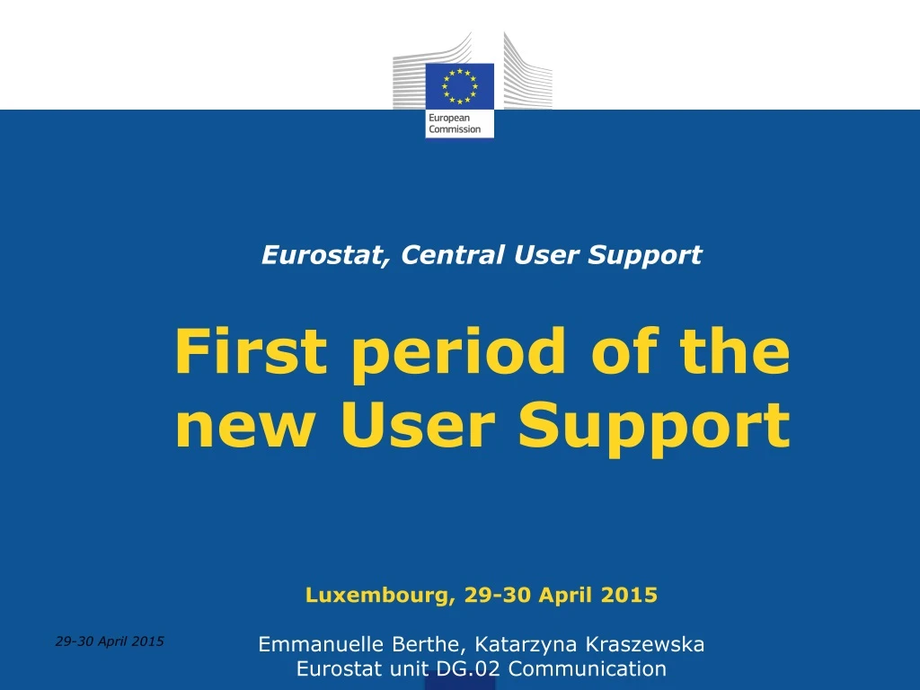 eurostat central user support first period
