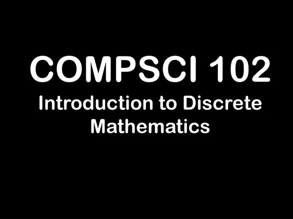 COMPSCI 102