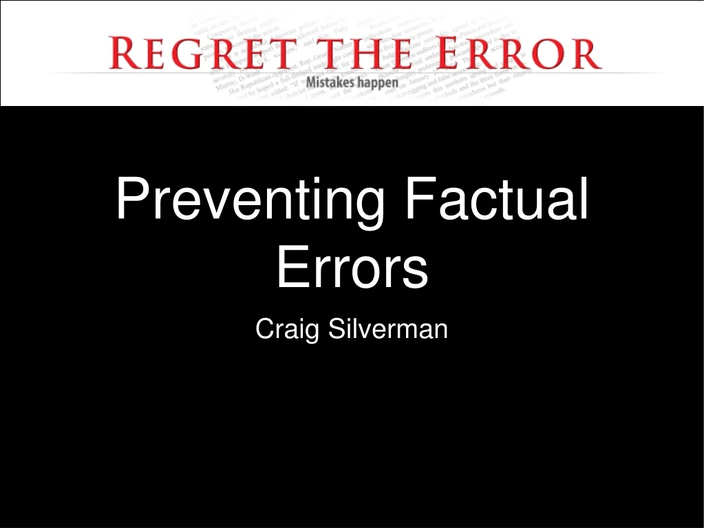 preventing factual errors