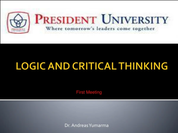 LOGIC AND CRITICAL THINKING