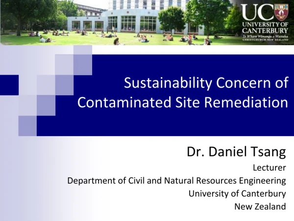 Sustainability Concern of Contaminated Site Remediation