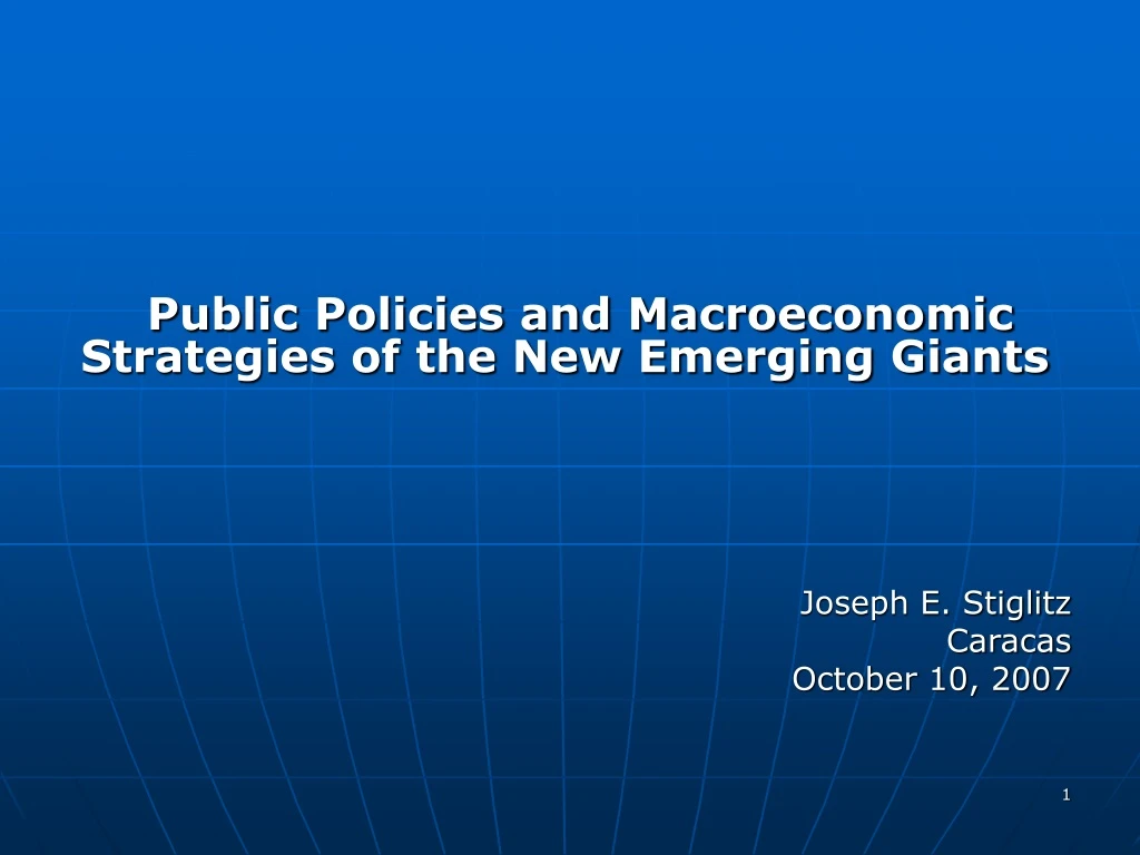 public policies and macroeconomic strategies
