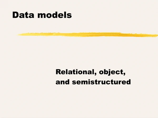 Data models