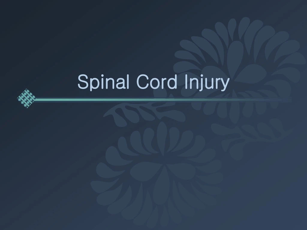 spinal cord injury