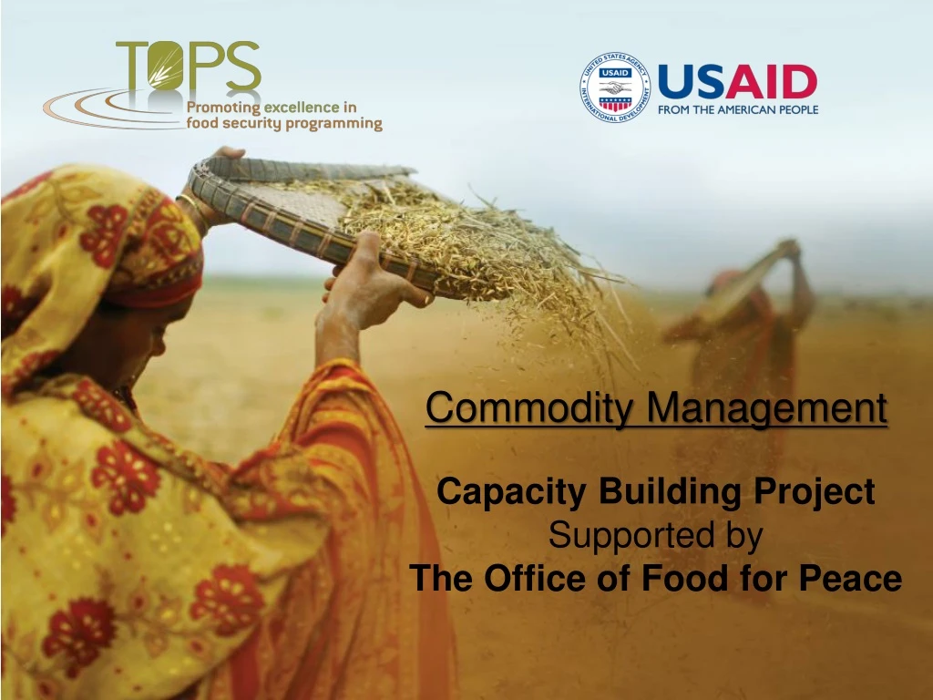 commodity management capacity building project