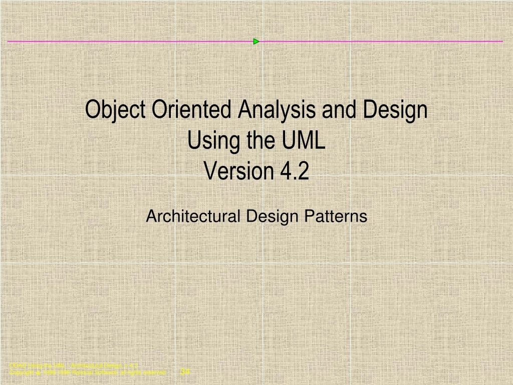 object oriented analysis and design using the uml version 4 2