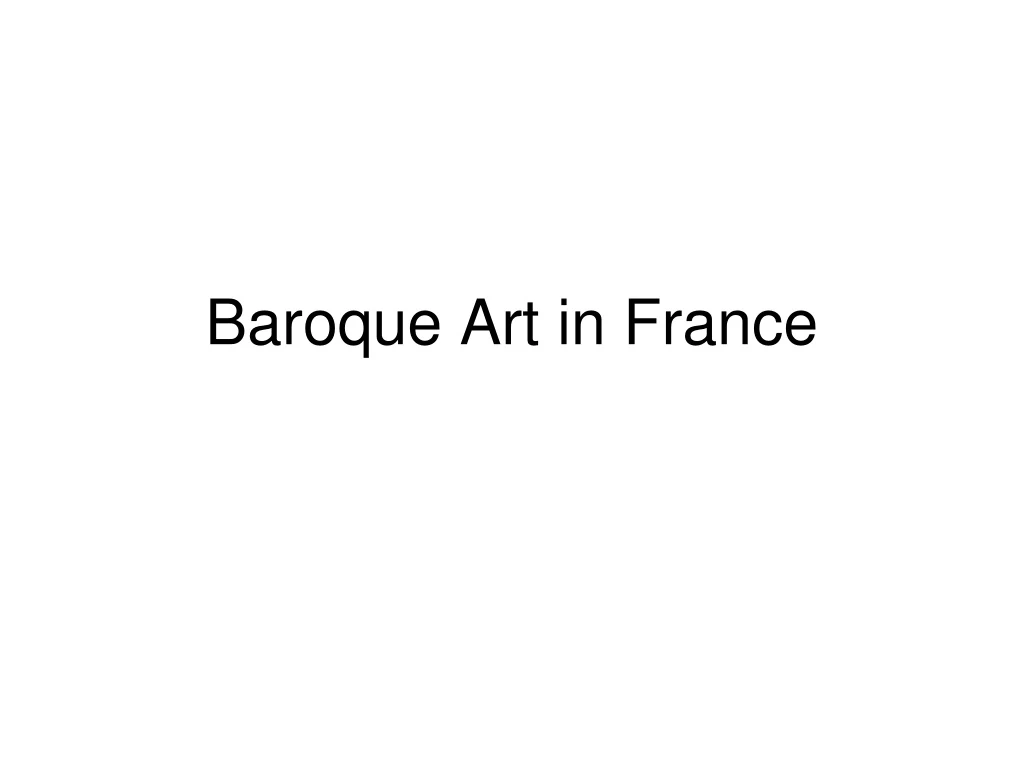 baroque art in france