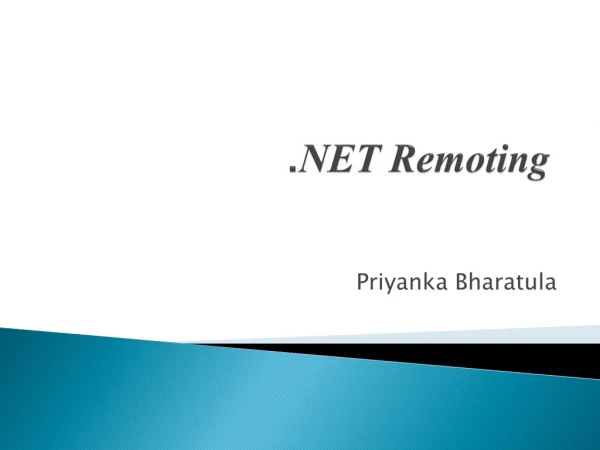 . NET  Remoting