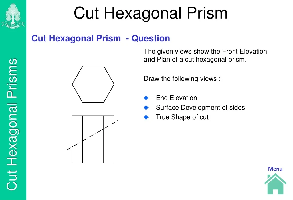 cut hexagonal prism