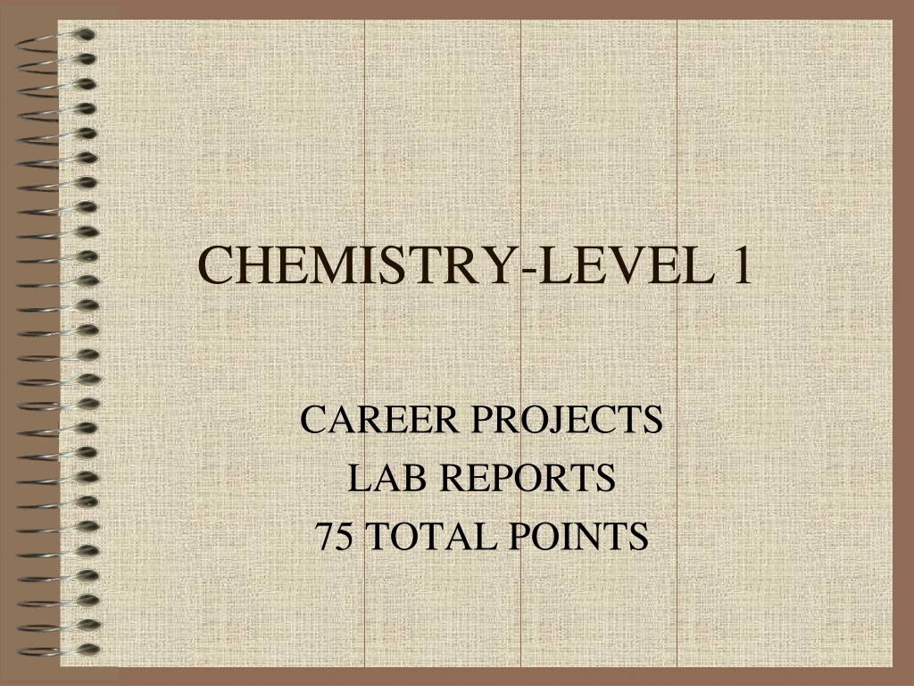 chemistry level 1