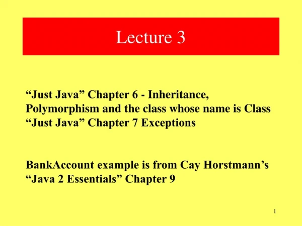 Lecture 3