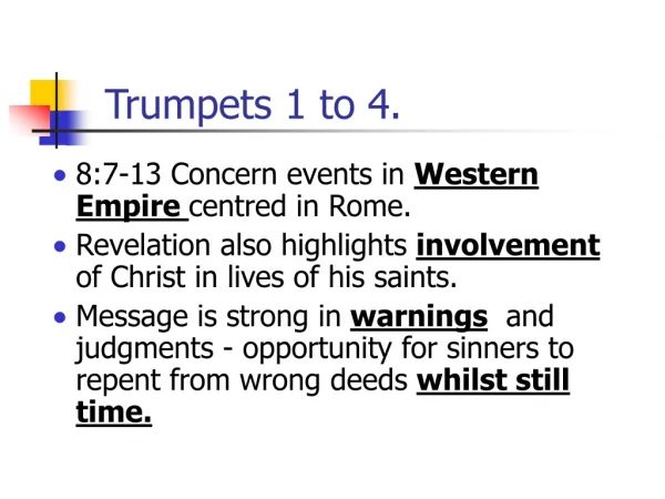 Trumpets 1 to 4.