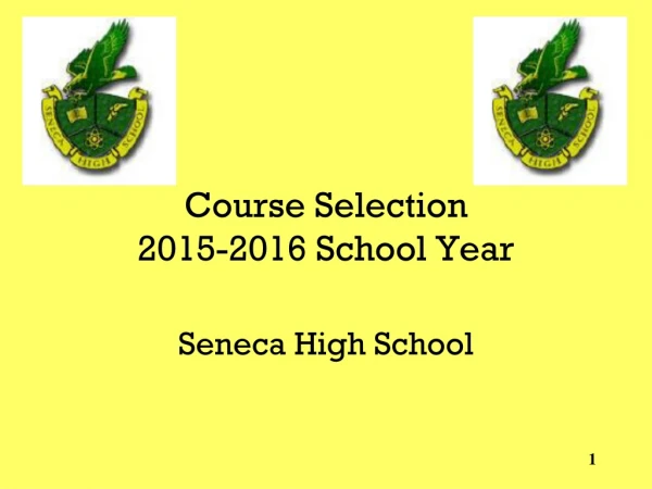 Course Selection  2015-2016 School Year