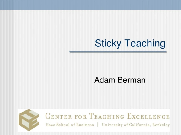 Sticky Teaching
