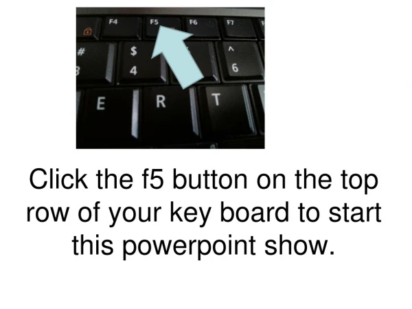 Click the f5 button on the top row of your key board to start this powerpoint show.