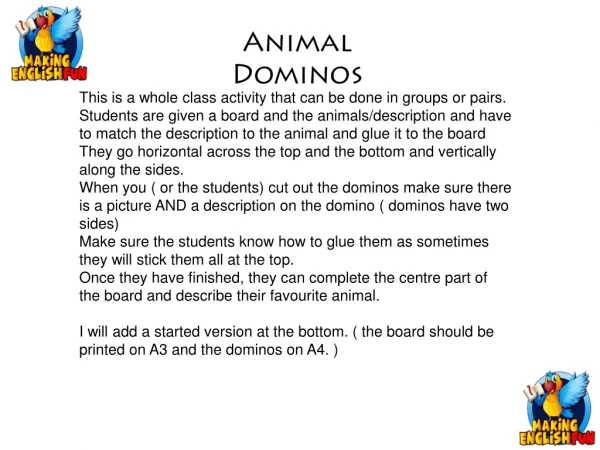 Animal Dominos