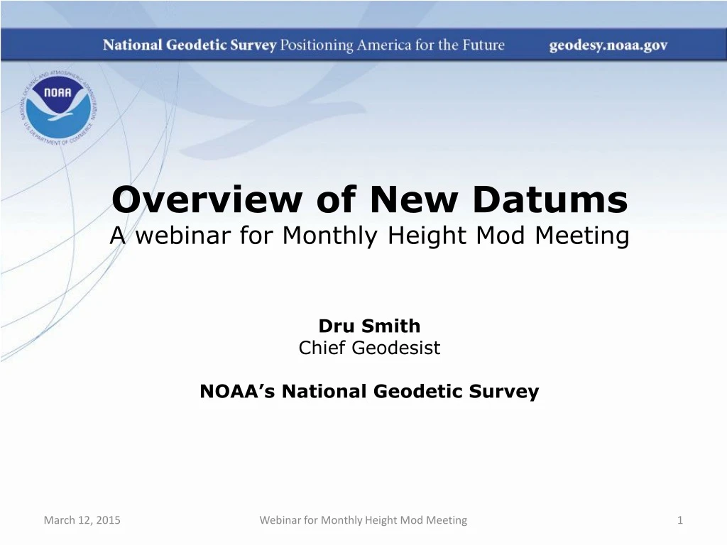 overview of new datums a webinar for monthly