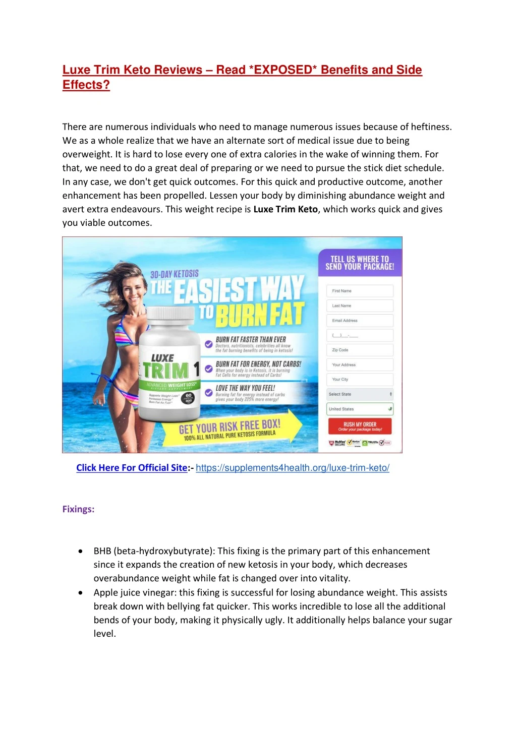 luxe trim keto reviews read exposed benefits