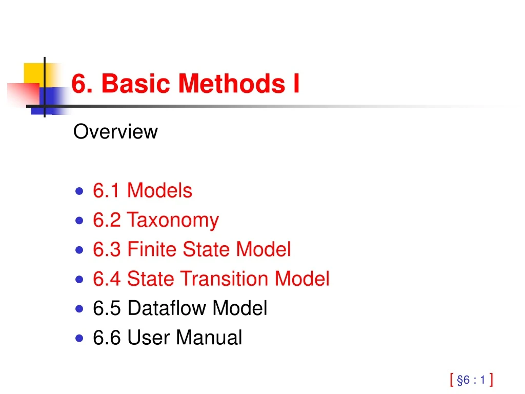 6 basic methods i