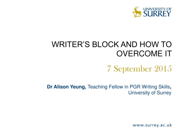 WRITER’S BLOCK AND HOW TO OVERCOME IT