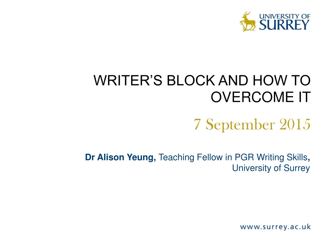 writer s block and how to overcome it