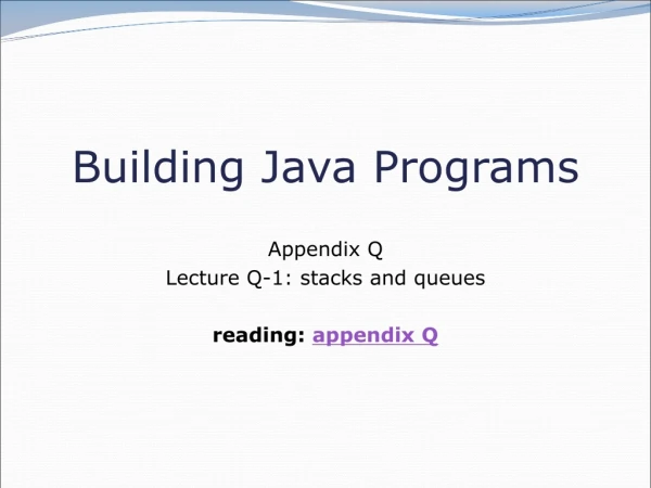 Building Java Programs