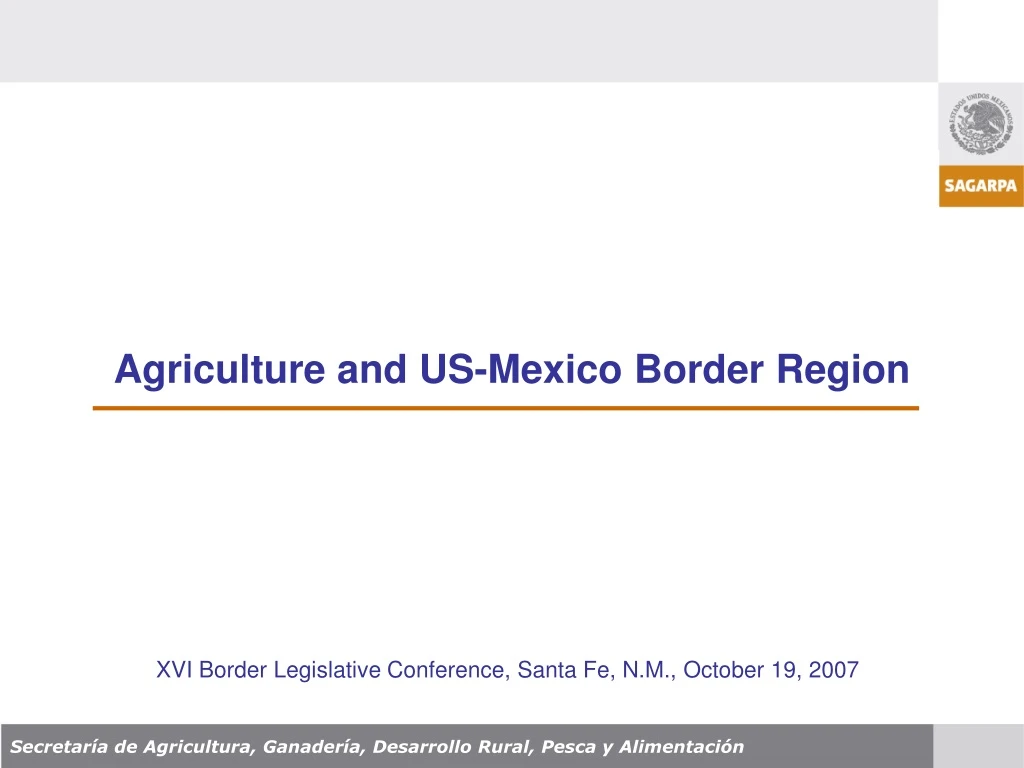 agriculture and us mexico border region